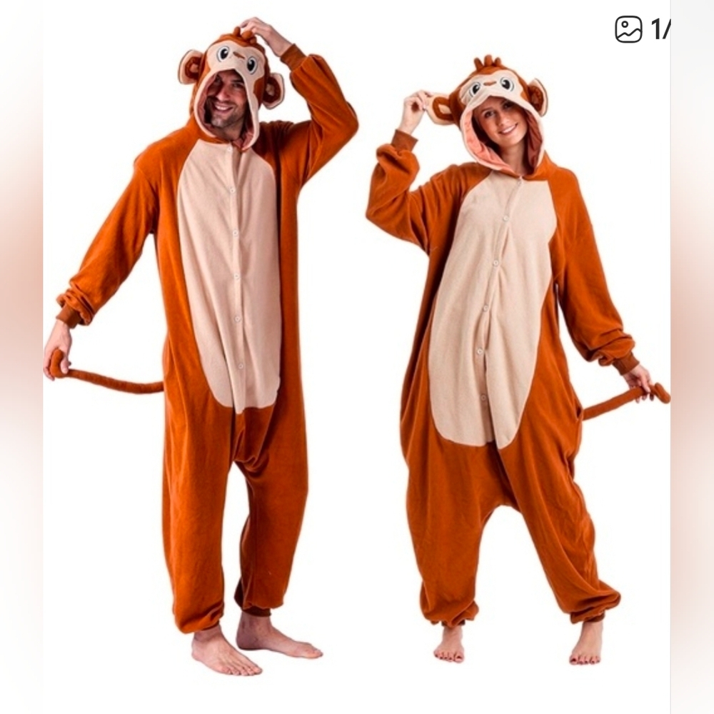 XL Spooktacular Creations Monkey Pajamas One Piece Animal Costume.